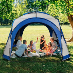 YITAHOME Event Dome Gazebo Party Tent 3.5 x 3.5 x 2.3 m Waterproof Camping Gazebo Tents Garden Tent Marquee Garden Gazebo with 4 Insect Protection Side Walls, Blue