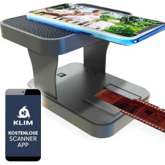 KLIM K2 Mobile Film Scanner 35 mm + Free App - Positive & Negative Scanner, Slide Scanner, Photo Scanner, 35 mm Colour Film Development Kit Essential - Best Photo Scanner for Old Photos