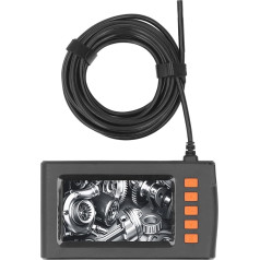 Handheld Endoscope, 4.3 Inch HD Screen, IP67 Waterproof Lens Inspection Camera, 1920 X 1080P, 5M Hard Wire, 5.5mm Probe for Inspection of Pipes, Car Repairs