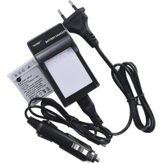 DSTE EN-EL8 ENEL8 Replacement Battery + Travel Charger Compatible with Nikon Coolpix P1, P2, S1, S2, S3, S5, S6, S7, S8, S9, S50, S51, S52