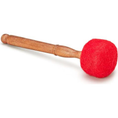 Craftstribe Tibetan Singing Bowl Mallet Suede Wooden Striker Leather Wrapped Meditation Mallet Sound Bowl Stick Meditation Yoga Craftstribe Tibetan Sound Bowl Mallet (Long Red)