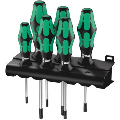 Wera 05028062001 Kraftform Plus 367/6 Torx Screwdriver Set, TX10 to TX40, 6-Piece