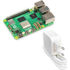 Raspberry Pi 5 4GB Starter Kit/USB-C Power Supply/White