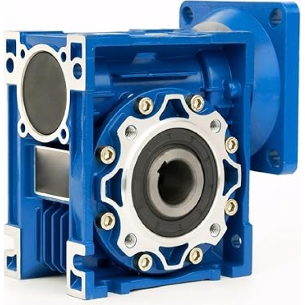 MIAOSHE NMRV050 Schneckengetriebe-Drehzahlminderer 110 x 110 mm Flansch mit 19 mm Eingangswelle 25 mm Ausgangsbohrung for 110 Servo Motoe Metallgetriebe