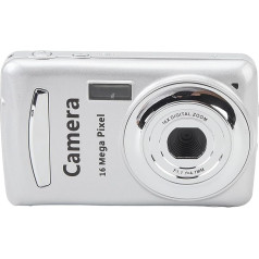 Digital Camera, 16x Digital Zoom with 2.4 Inch Screen, Auto Focus, Multi-Axis Stabilization, 1080P 16MP, Portable Small Camera for Boys, Girls, Teenagers, Students