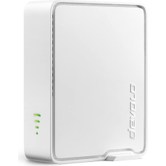 devolo WiFi 6 Repeater 5400, WLAN Repeater, up to 5,400 Mbit/s, Mesh WLAN Amplifier, Access Point, WiFi Extender, 2x Gigabit LAN Connection, White