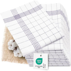 Zollner 001 Tea Towels, Half Linen, 50 x 70 cm, Set of 12