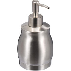 Relaxdays Soap Dispenser 390ml Stainless Steel Refillable Soap Shower Gel Bathroom Kitchen Hand Soap Dispenser Silver