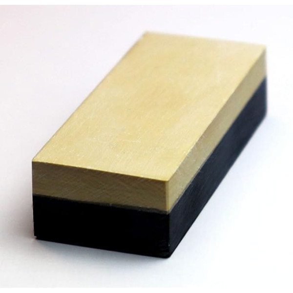 Yellow Belgian Brocken Original I Sharpening Stone for Knives & Tools I Knife Sharpener Size 75 x 30 mm Grit up to 8000 I Whetstone for Extra Fine Grinding - Effective & Highly Precise