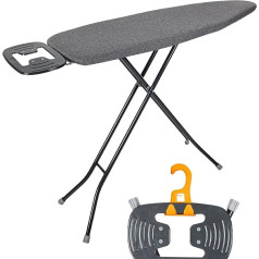 Ironing Board with Iron Rest, Ironing Board with 3 Layers, Extra Thick Cover, Compact and Space Saving, Foldable Ironing Board, Height Adjustable, Easy Storage with Smart Hanger and