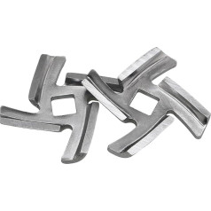 5# Meat Grinder Blade FMHXG 2 Pieces 420 Stainless Steel Food Meat Grinder Blade Knife Cutter for Size 5 Meat Grinder Stand Mixer Accessories Replacement