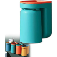 Zahnbürstenhalter zur Wandmontage mit Becher, 2-in-1-Zahnbürstenhalter und -becher-Set, umgekehrtes Design für einfache Reinigung und Abtropfen, aufklebbarer Zahnbürstenhalter für Badezimmer (grün)
