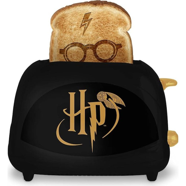 Uncanny Brands Harry Potter Icon Toaster with Two Slices - Toasts Harry Potter Glasses to Your Toast - Funny Kitchen Appliance - Compact and Easy to Clean