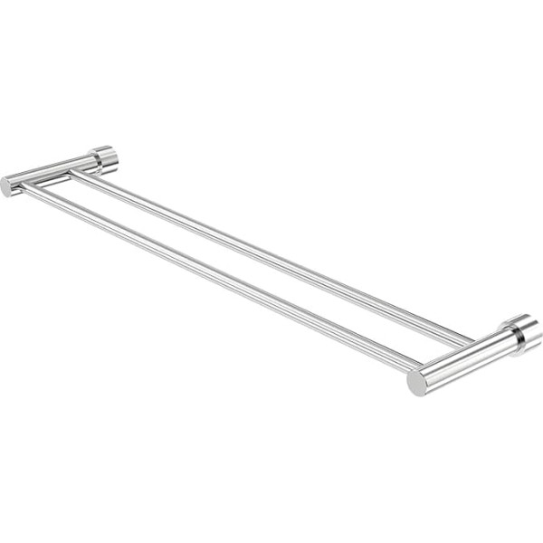 Hpecen Towel Rail, Double Towel Rail 60 cm, Stainless Steel SUS304 Bath Towel Holder, Bathroom, Wall Bathroom Accessory Set, Kitchen Towel Rail, Wall Mounted Brushed