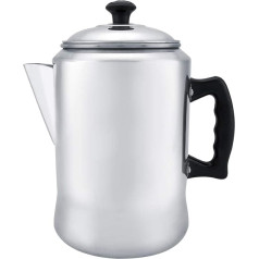 KOSDFOGE Aluminium Alloy Coffee Maker Pot Percolator Tea Kettle Stove Top with Lid Classic Durable Milk Tea Coffee Induction Cooker