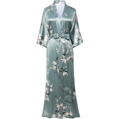 BABEYOND Women's Floral Kimono Robe, Green