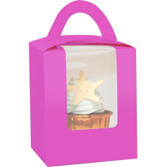 Gcardist Roland Cupcake Boxes, Individual Cupcake Holder, Disposable Cupcake Boxes with Window, 3.7