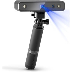 Revopoint Mini Portable 3D Scanner Flat Design Accuracy 0.02mm Blue Light Professional 3D Scanner for 3D Printer Jewelry Dental Small Items - Standard
