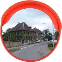 Convex Mirror Panoramic Mirror 45cm Round Shape Wide Angle Driveway Road Safety Convex Blind Spot Flexible Traffic Mirror Safety Mirror with Mounting Accessories