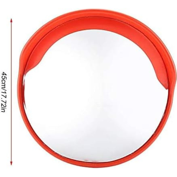 Convex Mirror Panoramic Mirror 45cm Round Shape Wide Angle Driveway Road Safety Convex Blind Spot Flexible Traffic Mirror Safety Mirror with Mounting Accessories
