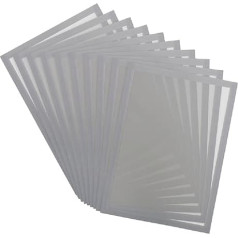 Djois Made by Tarifold 195239 Magnetic A4 Frame for Documents, Notes, Signs, Exchange and Quick Insertion - Magnetic Metal Backing, Silver Grey, Pack of 10