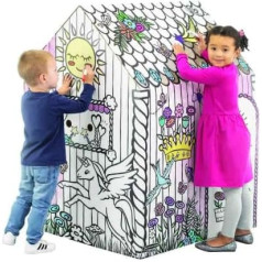 Playhouse - Sturdy Structure, Unicorn Design, Colourful, Encourages Creativity, Durable Materials, Ideal for Kids Plays.
