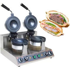 Elektrische Burger-Presse Elektrische Burger-Maschine, kommerzielle Hamburgerpresse, Burger-Maschine, antihaftbeschichtete elektrische Presse, einstellbare Temperatur 50–300 °C, Eiscreme-Mas