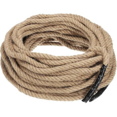 PATIKIL 3/4 Inch x 100 Ft Twisted Manila Rope Jute Rope Natural Thick Jute Rope String Jute for Docks Railing Bundling Craft Tug of War Decoration