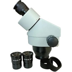 Microscope Accessory Kit 7X-45X Binocular Microscope Head 10X Eyepiece Continuous Zoom Stereo Microscope for Soldering Optional Objective Lens Microscopic Slides