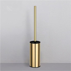ZTBH Bathroom Hardware Set Gold Toilet Brush Holder, with Brush Stainless Steel Black Bathroom Cleaning Brush Holder Set Bathroom Hardware Towel Set (Color : Gold)