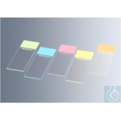 Marienfeld HistoBond + S Soda Lime Glass Adhesive Microscope Slides with 90° Ground Edges, Blue, 76mm Depth, 26mm Width, 1mm Thickness, Pack of 2000