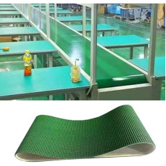 Leichtes PVC-Förderband für industrielle Montagelinien, rutschfestes, verschleißfestes, flaches Design, perfekt für den Innen- und Außenbereich, robuste Leistung