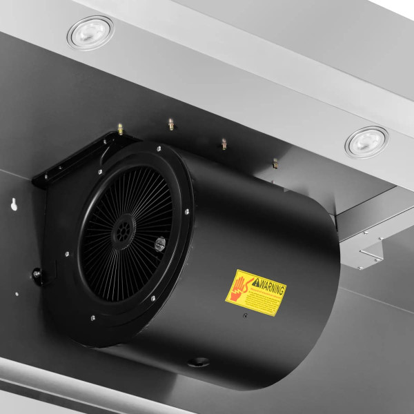 Ēdināšanas nojume ar motora apgaismojumu STAL 140 cm 1500m3/h 250 W