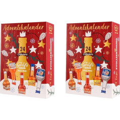 2 x Gräfs Liqueur Advent Calendar 2025, 24 x 0.02 L Mini Schnapps & Small Coward Mix, Original Alcohol Advent Calendar for Adults, Men & Women, Gift Idea for Christmas