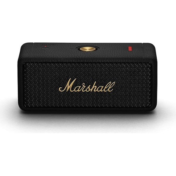 Marshall Emberton II Bluetooth Portable Speaker, Wireless, Water Resistant, Black and Brass