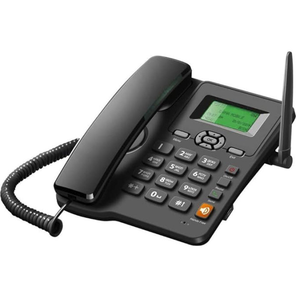 Bisofice Corded Phone Desk Phone Support GSM 850/900/1800/1900MHz Dual SIM Card 2G Landline Phone with Radio Antenna Alarm Clock for Home Call Center Office Hotel