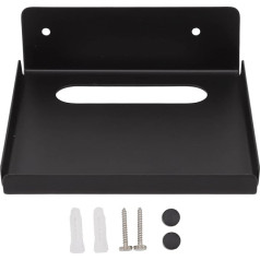 Fockety Floating Shelf, WiFi Router or Speaker Shelf, Stainless Steel Wall Shelf, Small Wall Shelf, Thick Speaker Bracket for Cable Box, Modem, Gaming System and Media Device