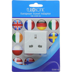 Travel Continental Adaptor (3pin To 2pin) Euro Travel