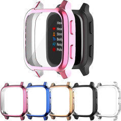 5 Pack Screen Protector Compatible with Garmin Venu Sq & Venu Sq 2 Case, Soft TPU Coated Case, Full Coverage Compatible with Venu Sq Music/Venu Sq2 Music GPS Smart Watch
