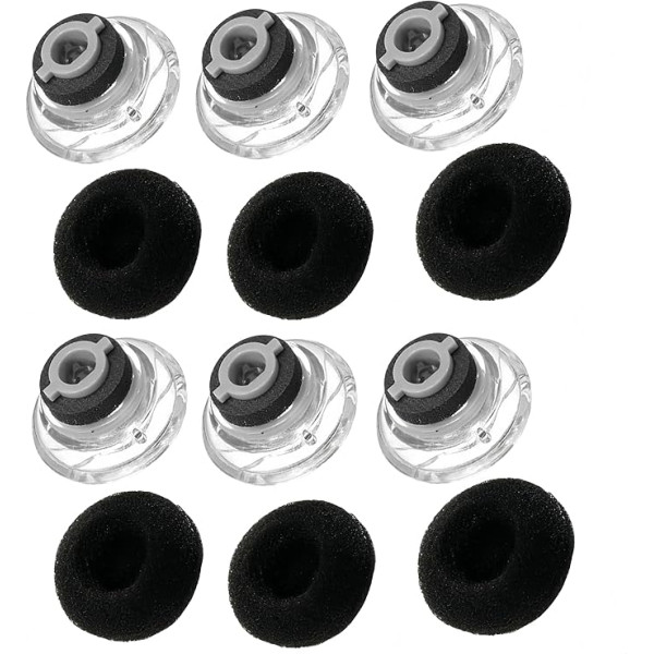 3 Pairs Medium Replacement Eartips with Foam Covers for Plantronics Voyager Legend Bluetooth Headset Earbuds Earbuds Gel Earbuds with Storage Box
