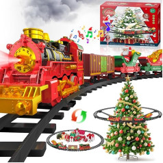 Hanging Christmas Train Set - Christmas Train Toy with Light & Sound for Boys Girls, Electric Christmas Tree Train Toy Gift for Children from 6 7 8 10+ Years (in the Trees)