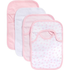 Burt's Bees Baby Plain Baby Bib, Lap-shoulder Drool Nappies, 100% Organic Cotton with Absorbent Towel Pad