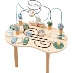 Aktivitätstisch für Babys – Lerntisch für Kleinkinder, pädagogisches Stehspielzeug | Interaktive hölzerne Spielstation für und Mädchen, Heimspielzimmer, Kindergarten, Geburtstag, Feiertage, Wei
