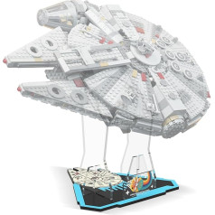 cooldac Acrylic Display Stand for Lego Star Wars 75257/75105 Millennium Falcon, Vertical Transparent Stand for Lego 75257/Lego 75105 Kit (Display Stand Only, Model Not Included)