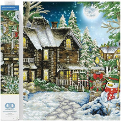 Diamond Dotz DD15-020 Winter Wonderland 90 x 61 cm Diamond Painting with Diamonds DIY Sparkling Picture for Children and Adults