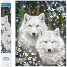 Diamond Dotz DD12-047 Winter Wolves 20 x 26 Inch Diamond Painting Diamond Painting DIY Sparkling Picture for Kids Adults