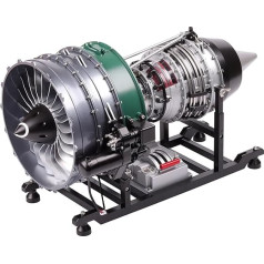 TECHING Jet Engine Model Kit with Double Coil Turbofan Motor, Model Kit, Works Metal Assembly, 1/10 Electric Plane Motor, Jet Motor, Model Making, Craft, Gift for Adults
