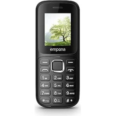 emporia FN313 Senior Mobile Phone 2G, Button Mobile Phone without Contract, Mobile Phone with Emergency Button, 1.77 Inch Display, Black
