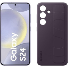 Samsung Galaxy S24 AI Smartphone, 8 GB RAM, 256 GB Memory, Cobalt Violet, 3 Year Manufacturer Warranty + Standing Grip Case Dark Violet
