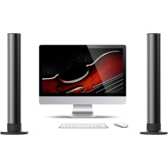 Lazmin112 2 in 1 Separable Soundbars, Bluetooth 5.3 Surround Sound System with 40W Subwoofer, 3D Stereo Home Theater Speaker with U Disk/Optical/AUX for TV Computer